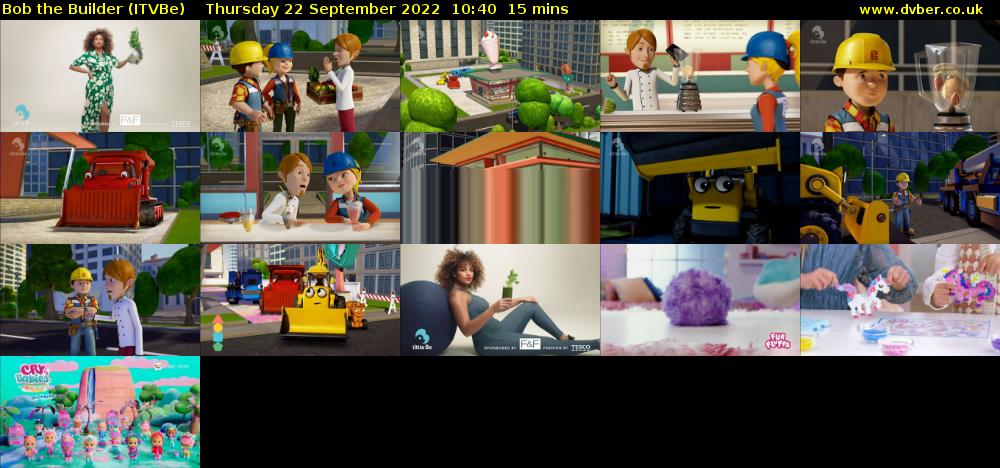 Bob the Builder (ITVBe) Thursday 22 September 2022 10:40 - 10:55