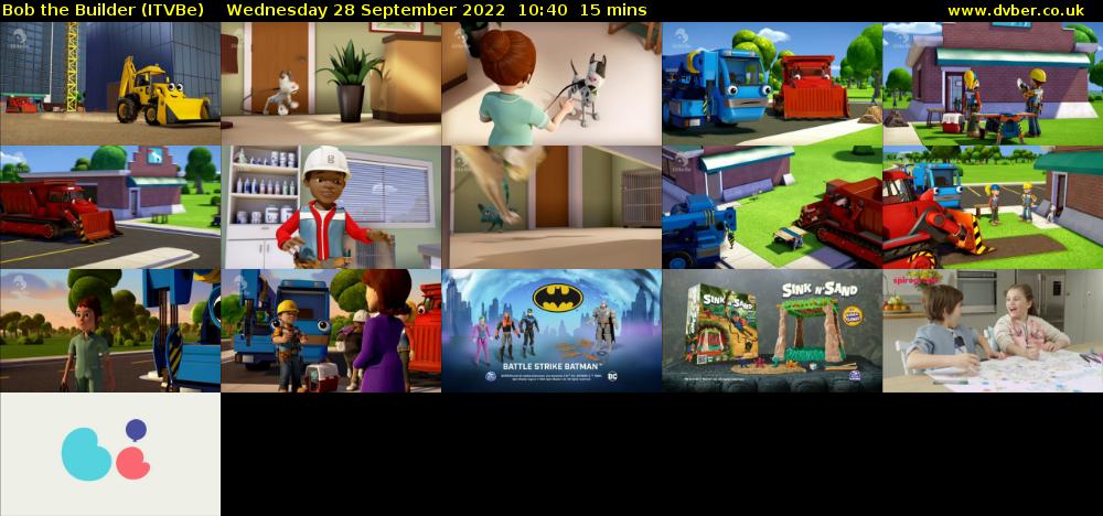 Bob the Builder (ITVBe) Wednesday 28 September 2022 10:40 - 10:55