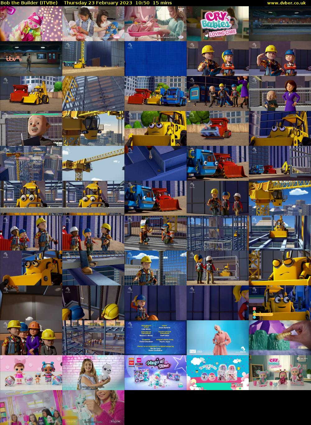 Bob the Builder (ITVBe) Thursday 23 February 2023 10:50 - 11:05
