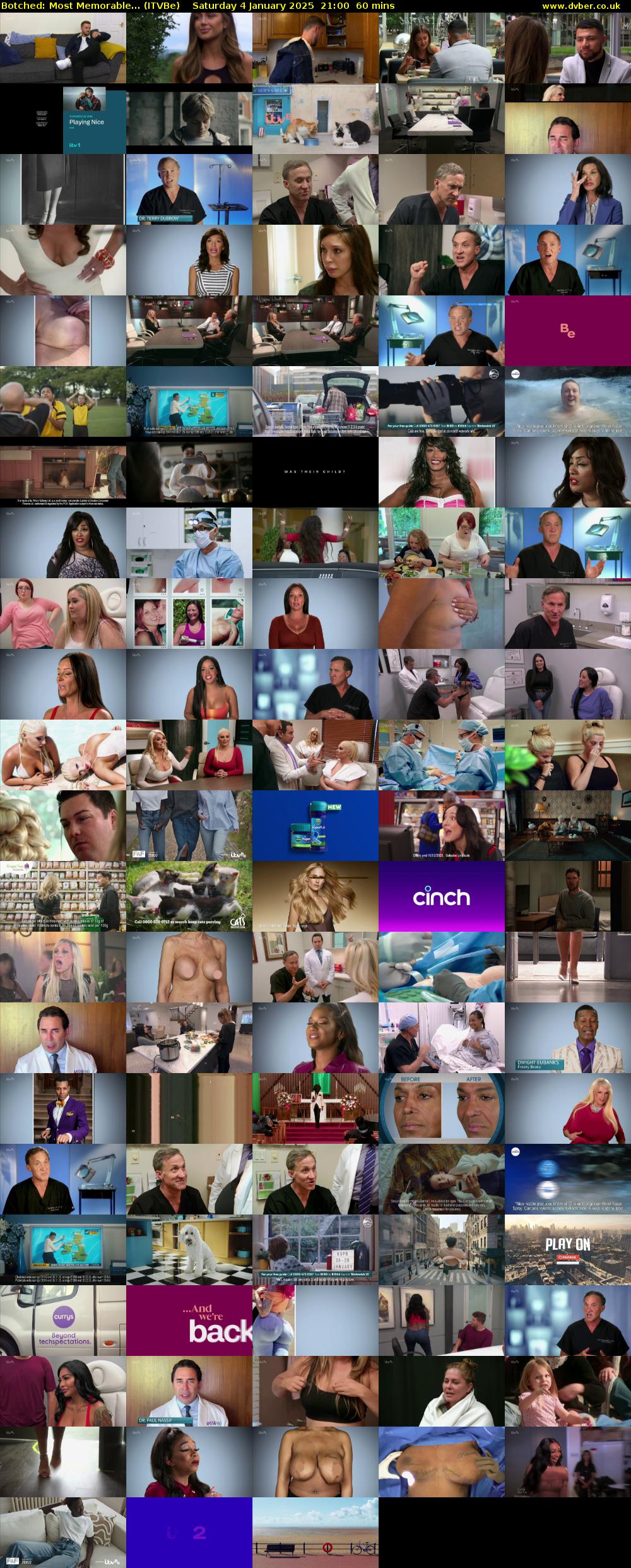 Botched: Most Memorable... (ITVBe) Saturday 4 January 2025 21:00 - 22:00