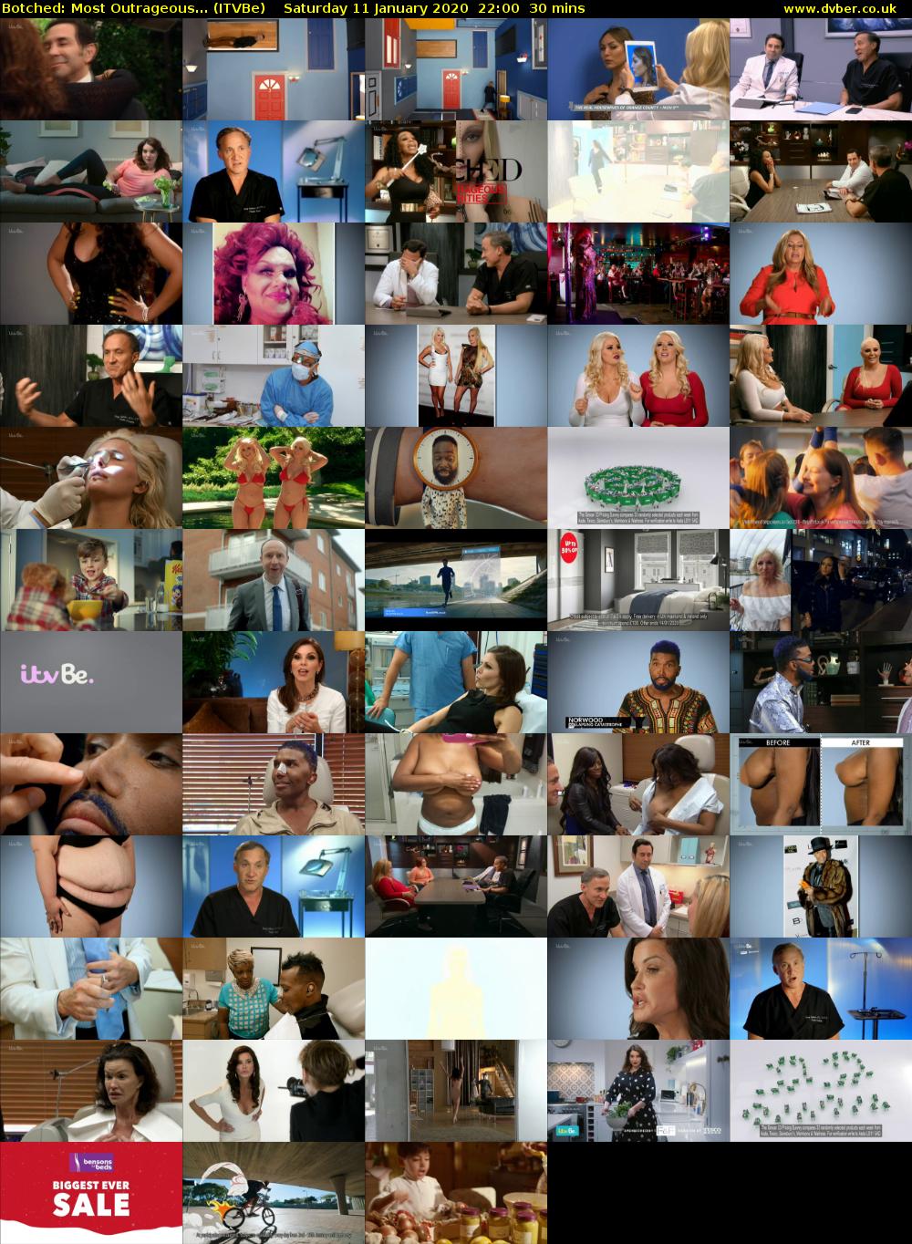 Botched: Most Outrageous... (ITVBe) Saturday 11 January 2020 22:00 - 22:30