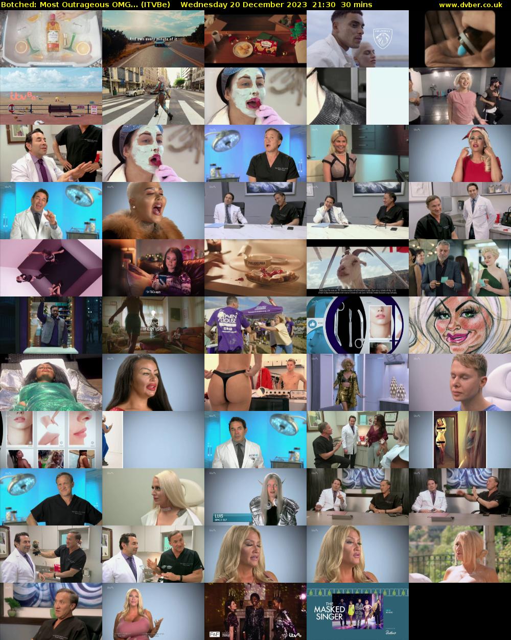 Botched: Most Outrageous OMG... (ITVBe) Wednesday 20 December 2023 21:30 - 22:00