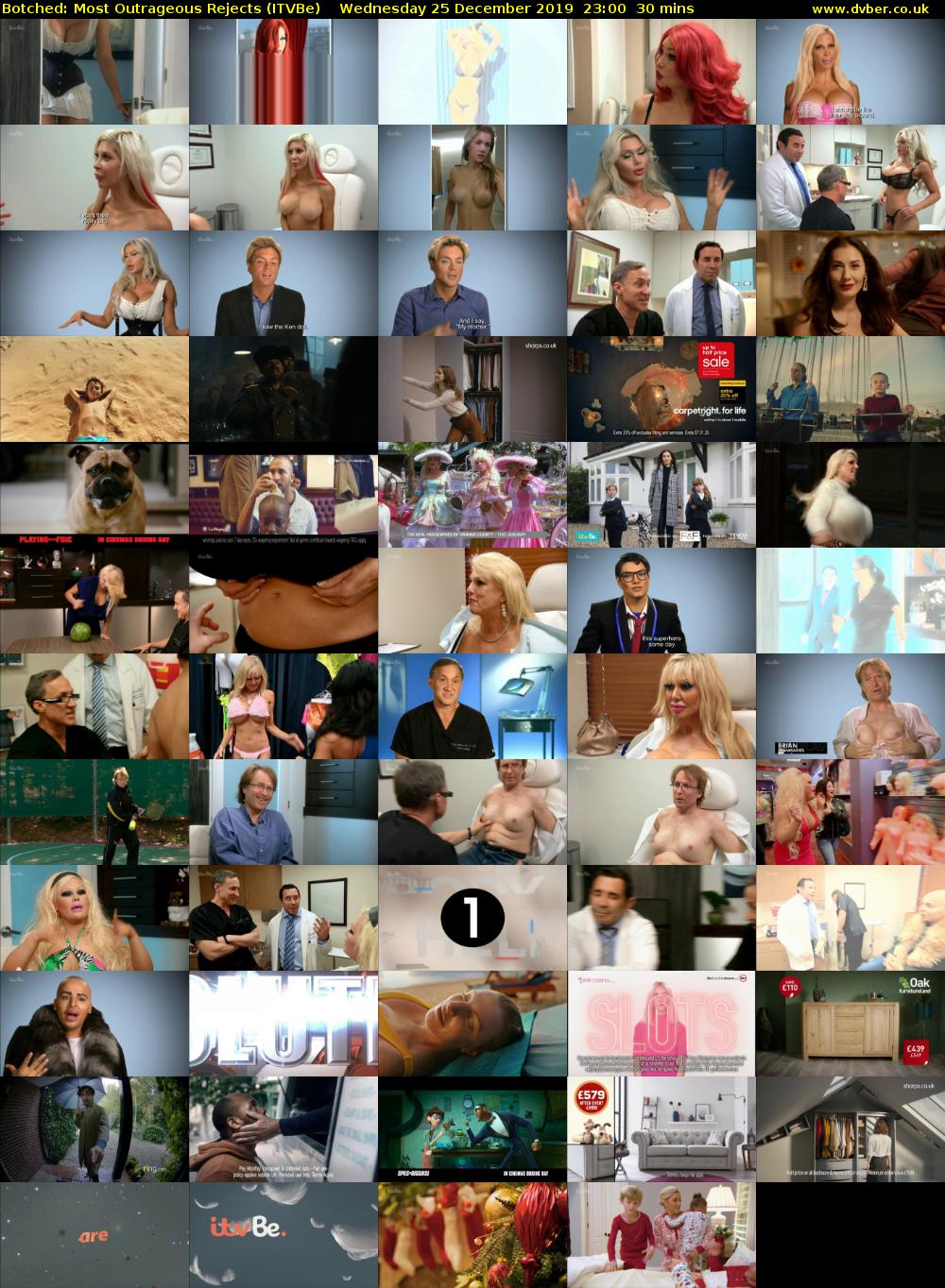Botched: Most Outrageous Rejects (ITVBe) Wednesday 25 December 2019 23:00 - 23:30