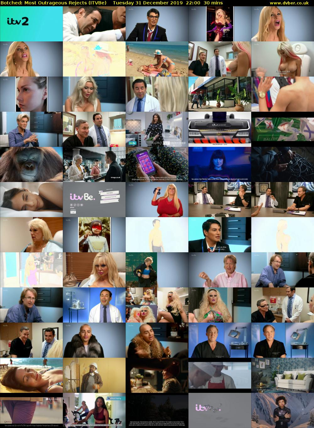 Botched: Most Outrageous Rejects (ITVBe) Tuesday 31 December 2019 22:00 - 22:30
