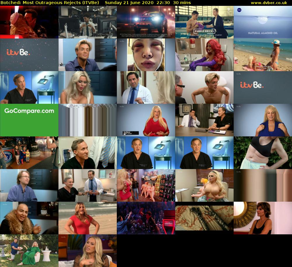 Botched: Most Outrageous Rejects (ITVBe) Sunday 21 June 2020 22:30 - 23:00