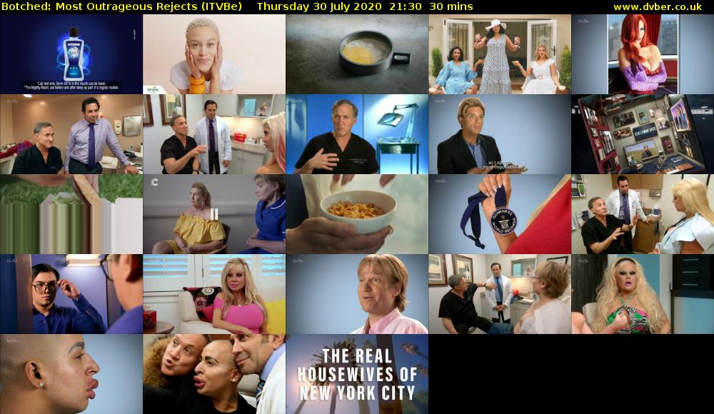 Botched: Most Outrageous Rejects (ITVBe) Thursday 30 July 2020 21:30 - 22:00