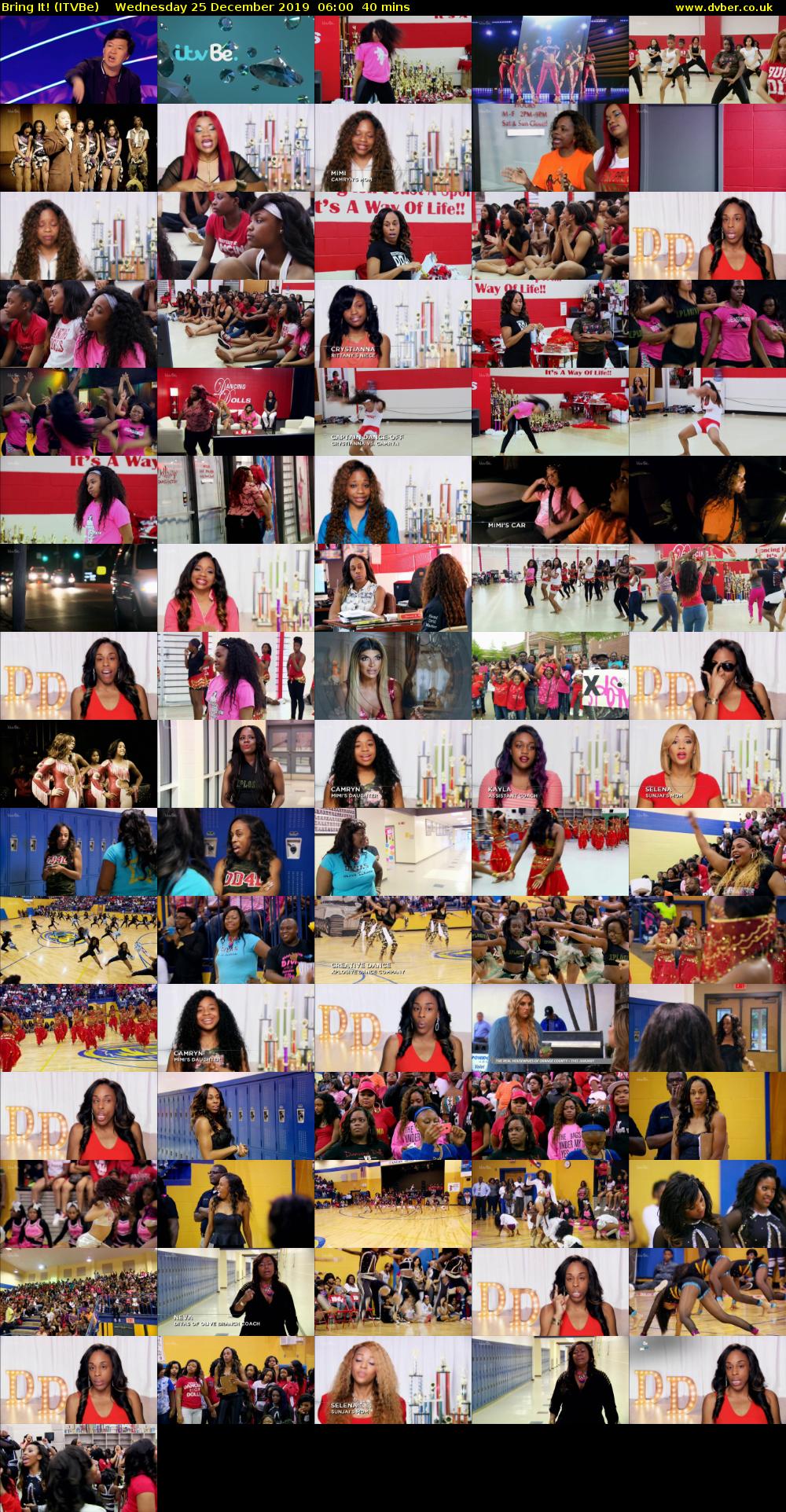 Bring It! (ITVBe) Wednesday 25 December 2019 06:00 - 06:40