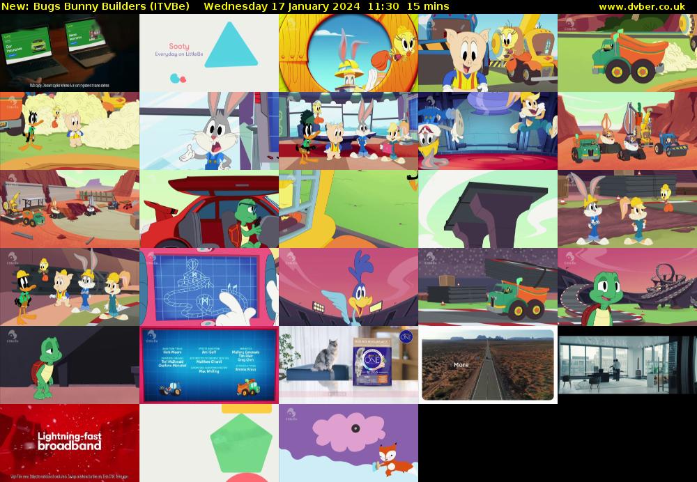 Bugs Bunny Builders (ITVBe) Wednesday 17 January 2024 11:30 - 11:45