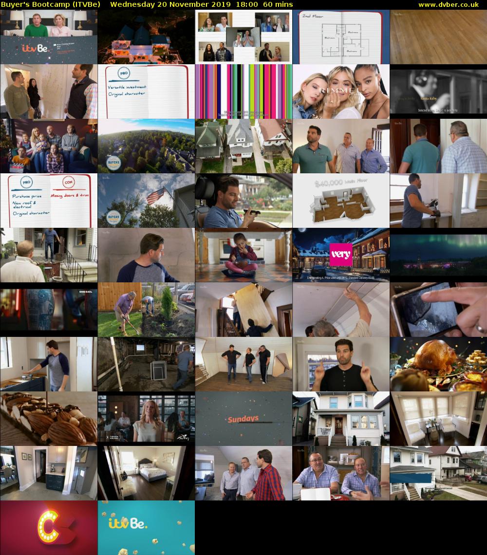 Buyer's Bootcamp (ITVBe) Wednesday 20 November 2019 18:00 - 19:00