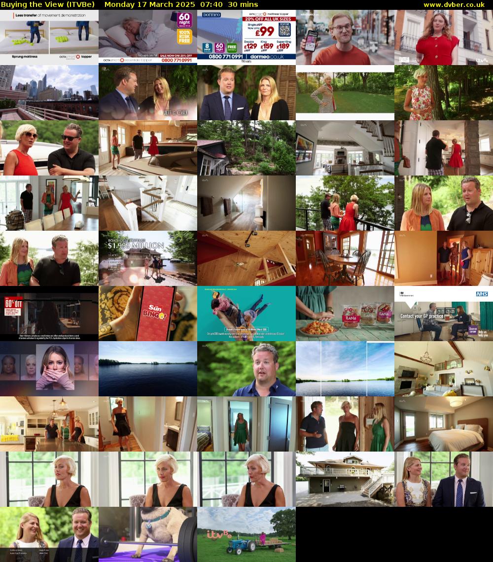 Buying the View (ITVBe) Monday 17 March 2025 07:40 - 08:10