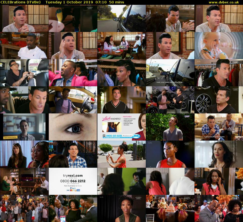 CELEBrations (ITVBe) Tuesday 1 October 2019 07:10 - 08:00