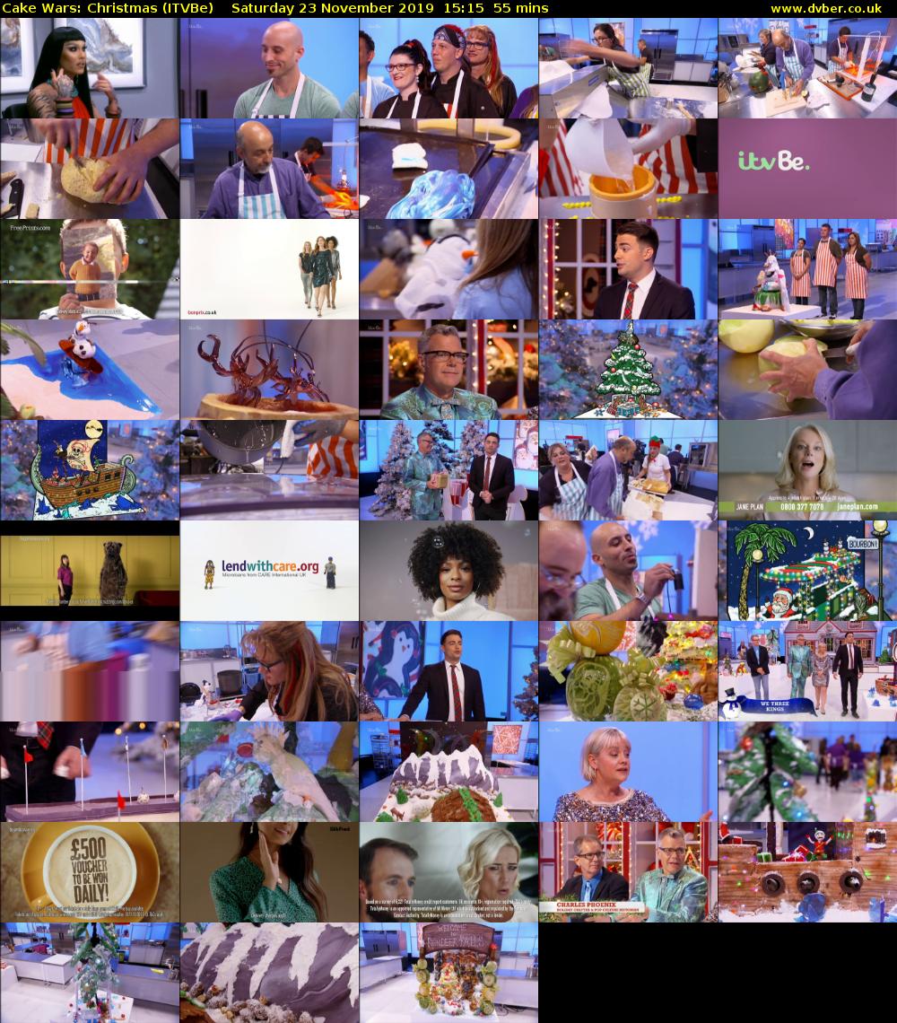 Cake Wars: Christmas (ITVBe) Saturday 23 November 2019 15:15 - 16:10