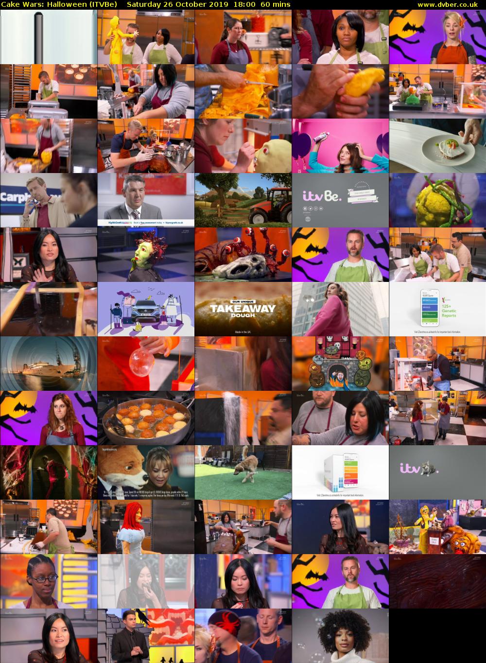 Cake Wars: Halloween (ITVBe) Saturday 26 October 2019 18:00 - 19:00