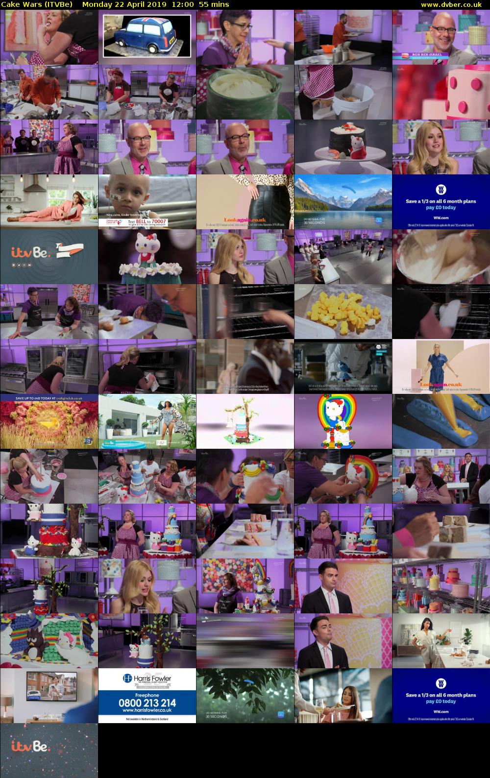 Cake Wars (ITVBe) Monday 22 April 2019 12:00 - 12:55