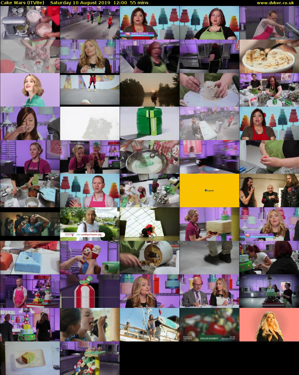 Cake Wars (ITVBe) Saturday 10 August 2019 12:00 - 12:55