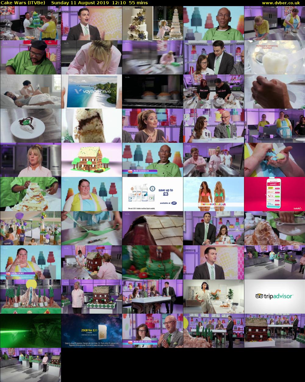 Cake Wars (ITVBe) Sunday 11 August 2019 12:10 - 13:05