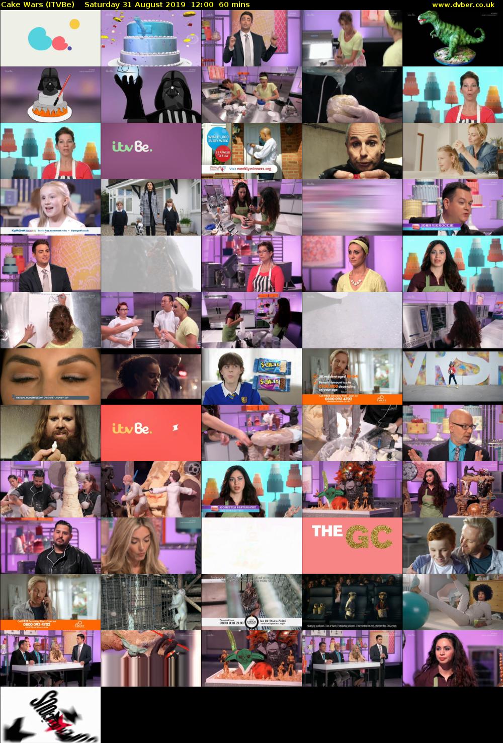 Cake Wars (ITVBe) Saturday 31 August 2019 12:00 - 13:00