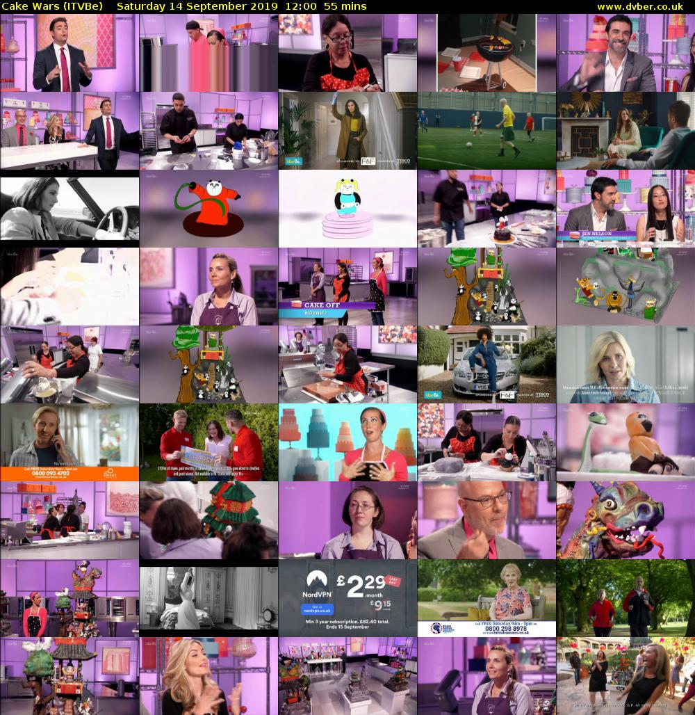Cake Wars (ITVBe) Saturday 14 September 2019 12:00 - 12:55