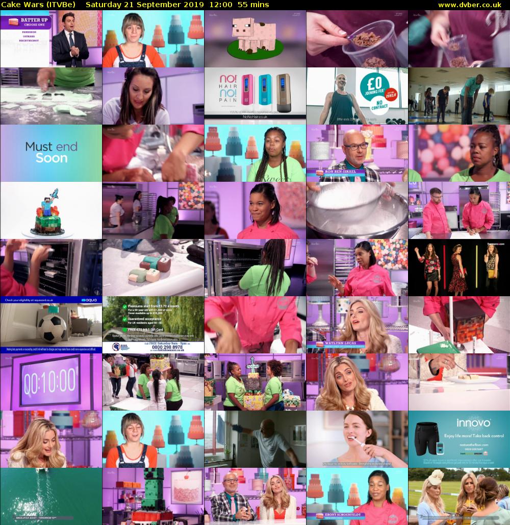 Cake Wars (ITVBe) Saturday 21 September 2019 12:00 - 12:55