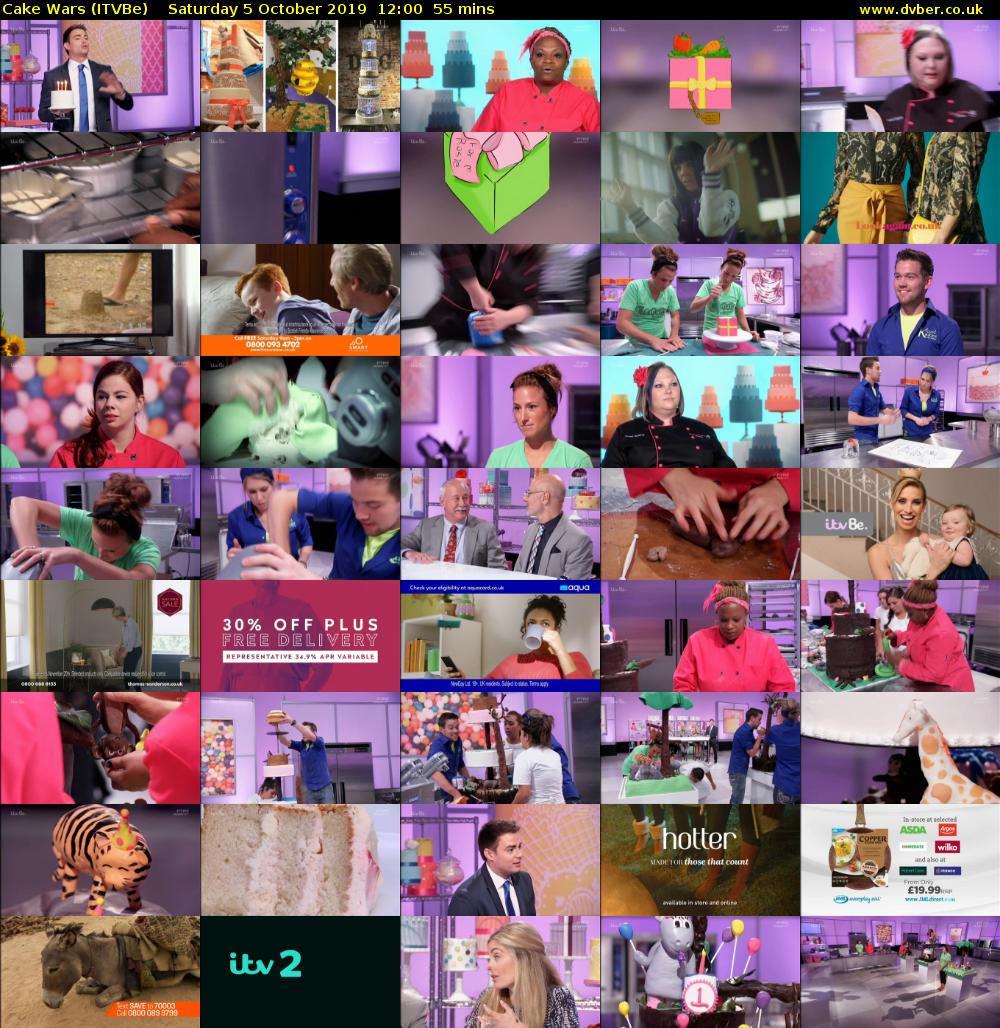 Cake Wars (ITVBe) Saturday 5 October 2019 12:00 - 12:55