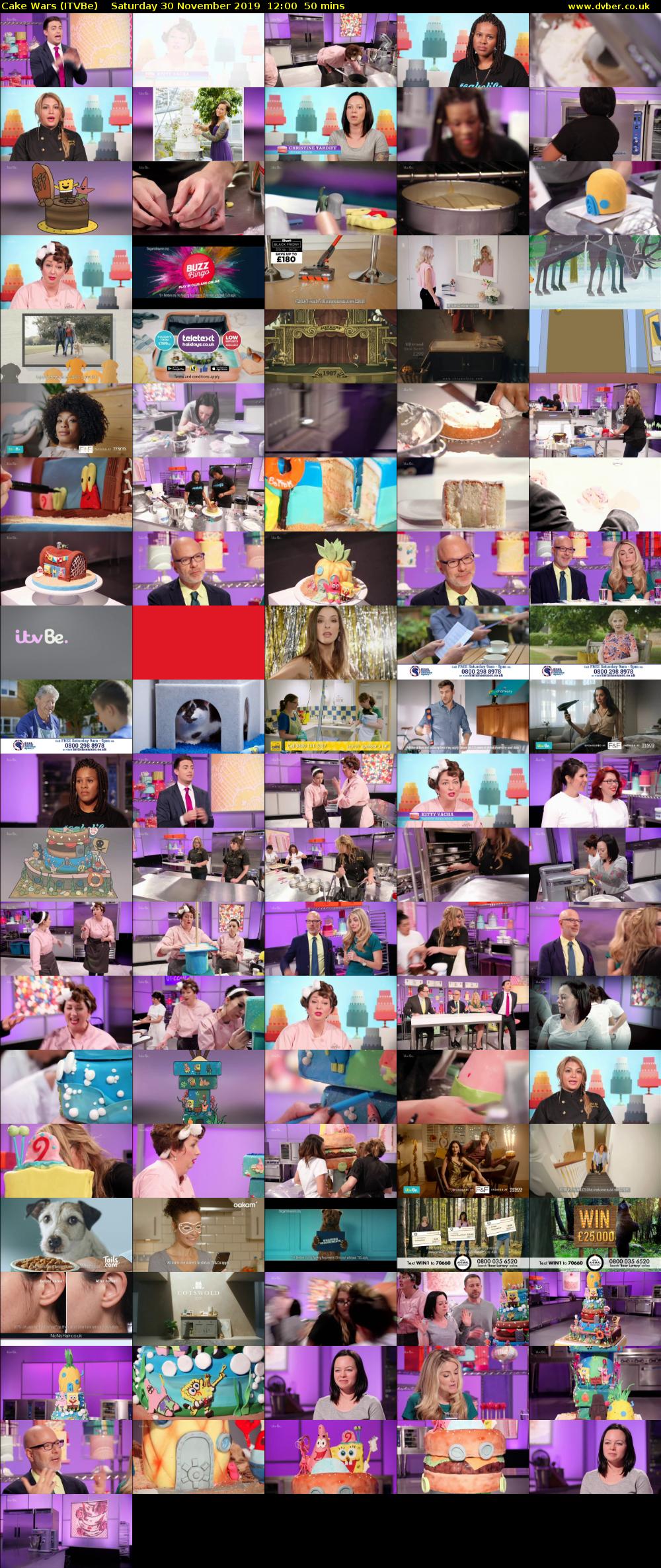 Cake Wars (ITVBe) Saturday 30 November 2019 12:00 - 12:50