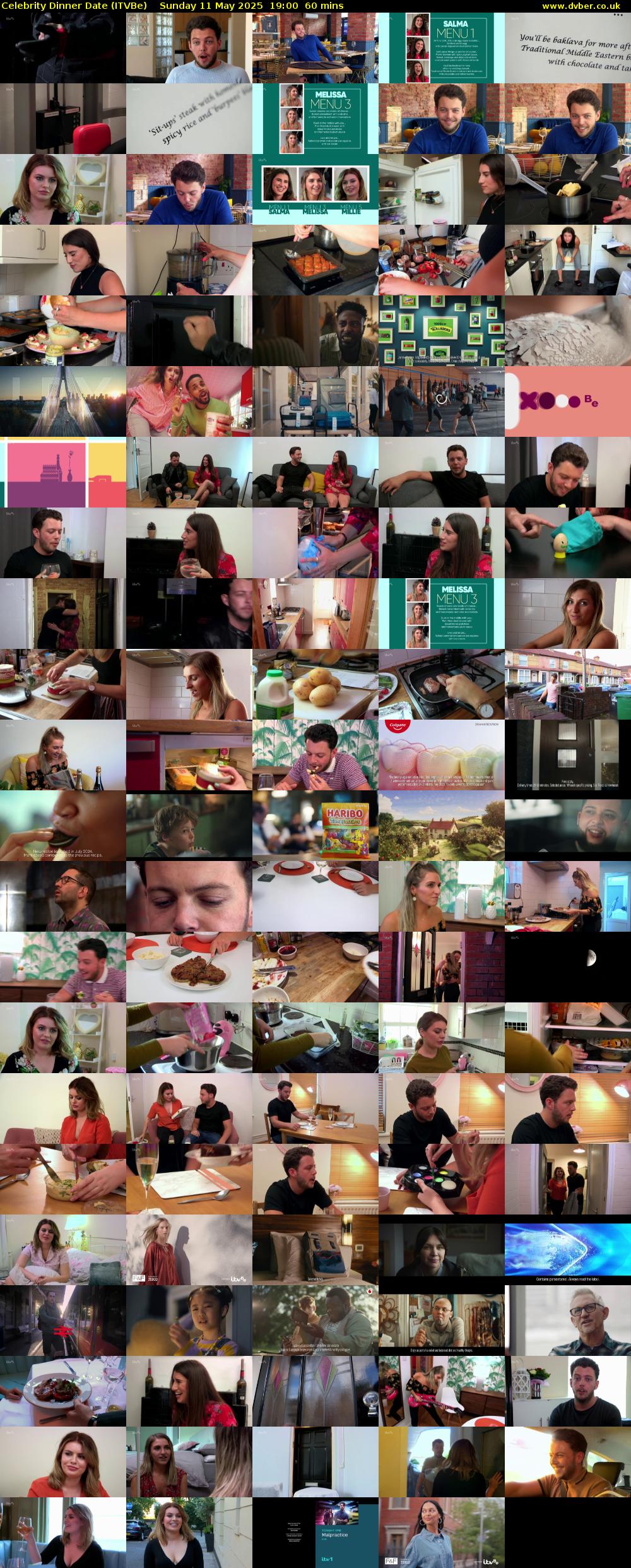 Celebrity Dinner Date (ITVBe) Sunday 11 May 2025 19:00 - 20:00