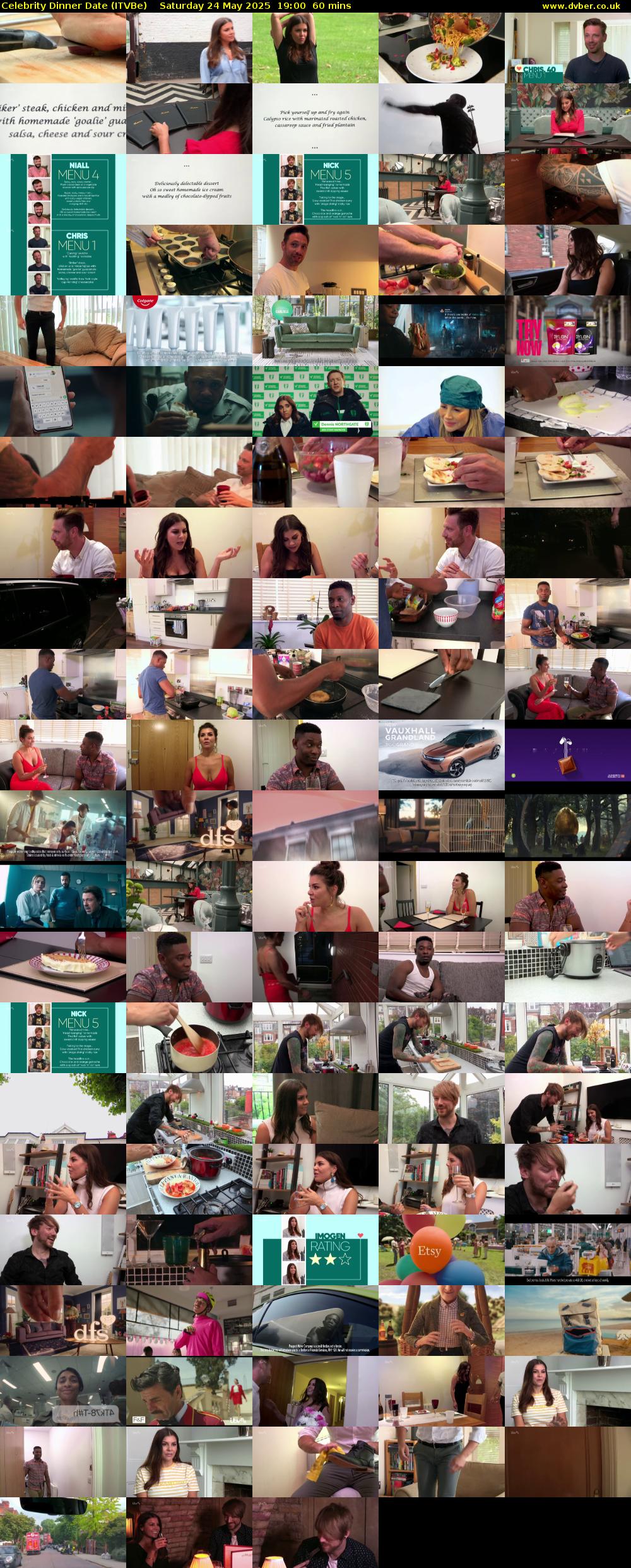 Celebrity Dinner Date (ITVBe) Saturday 24 May 2025 19:00 - 20:00