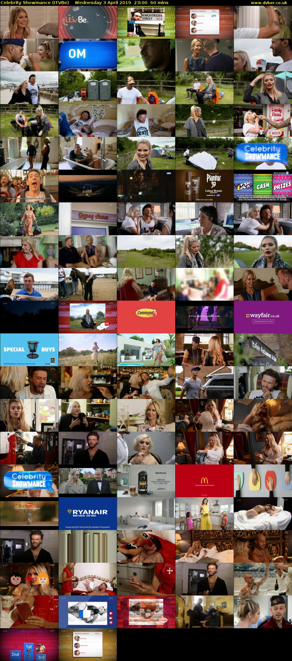 Celebrity Showmance (ITVBe) Wednesday 3 April 2019 23:00 - 00:00