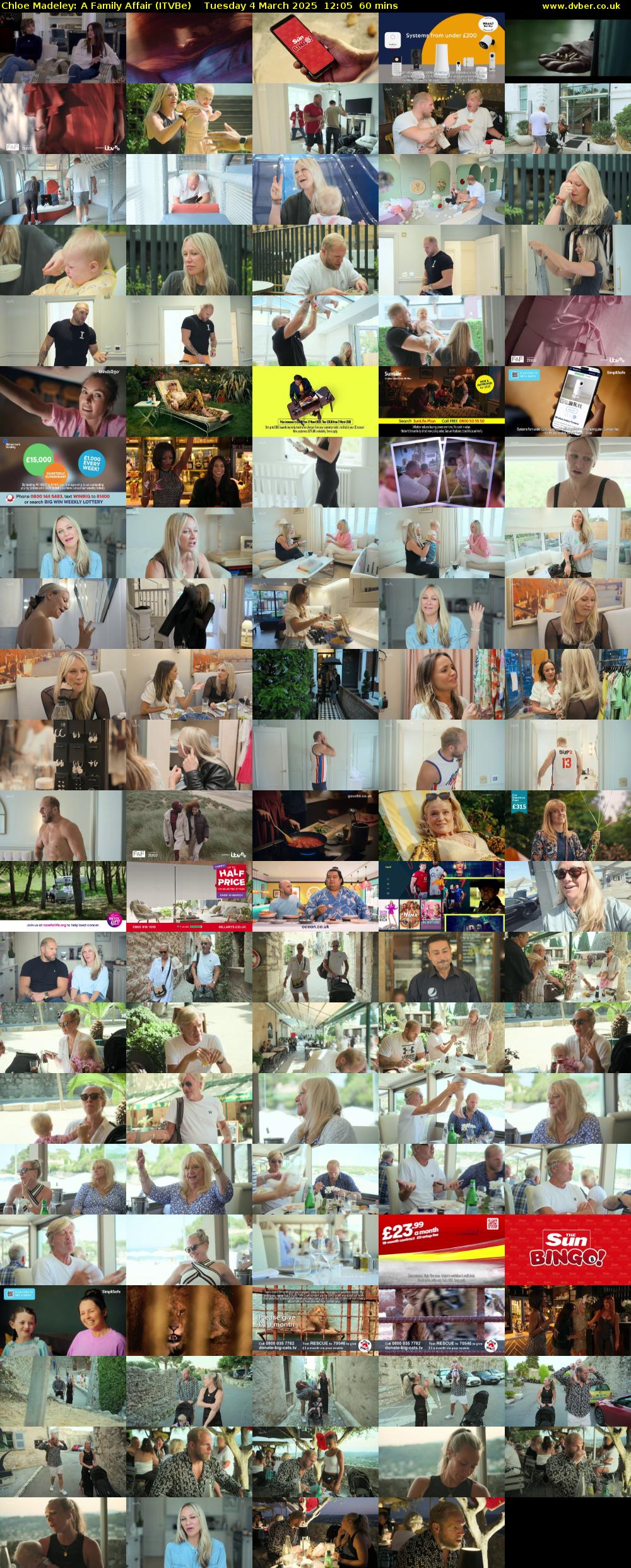 Chloe Madeley: A Family Affair (ITVBe) Tuesday 4 March 2025 12:05 - 13:05