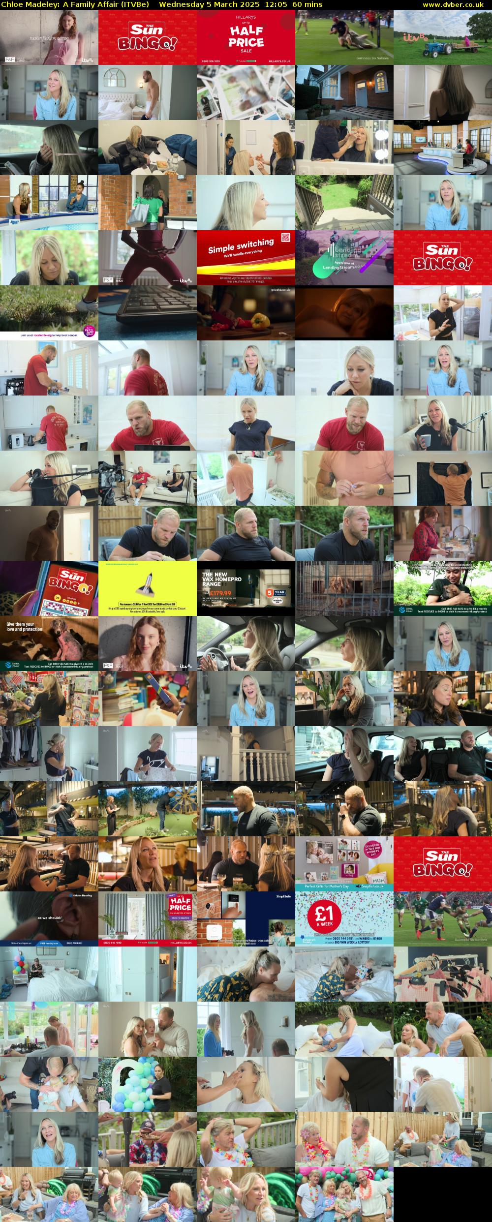 Chloe Madeley: A Family Affair (ITVBe) Wednesday 5 March 2025 12:05 - 13:05