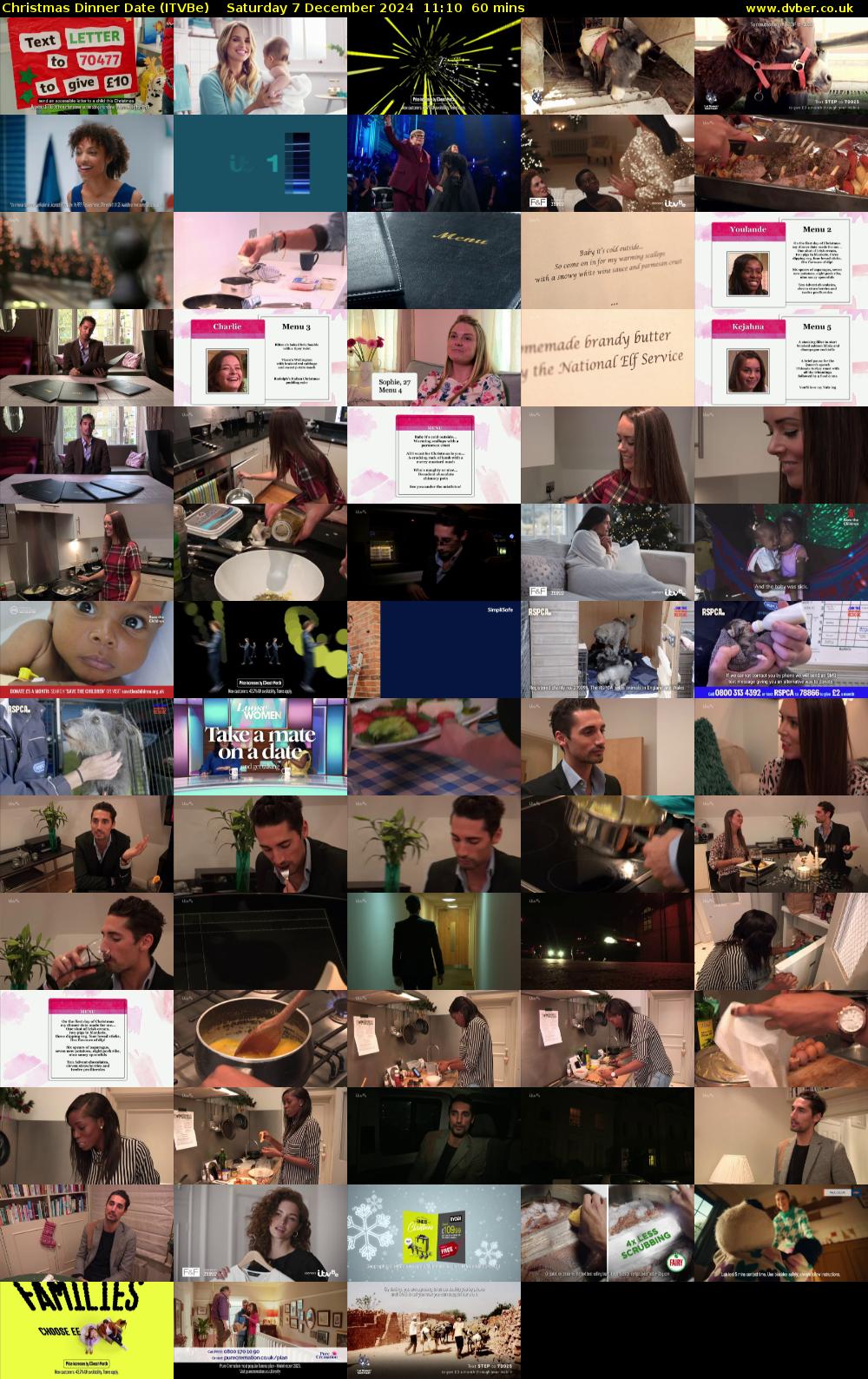 Christmas Dinner Date (ITVBe) Saturday 7 December 2024 11:10 - 12:10