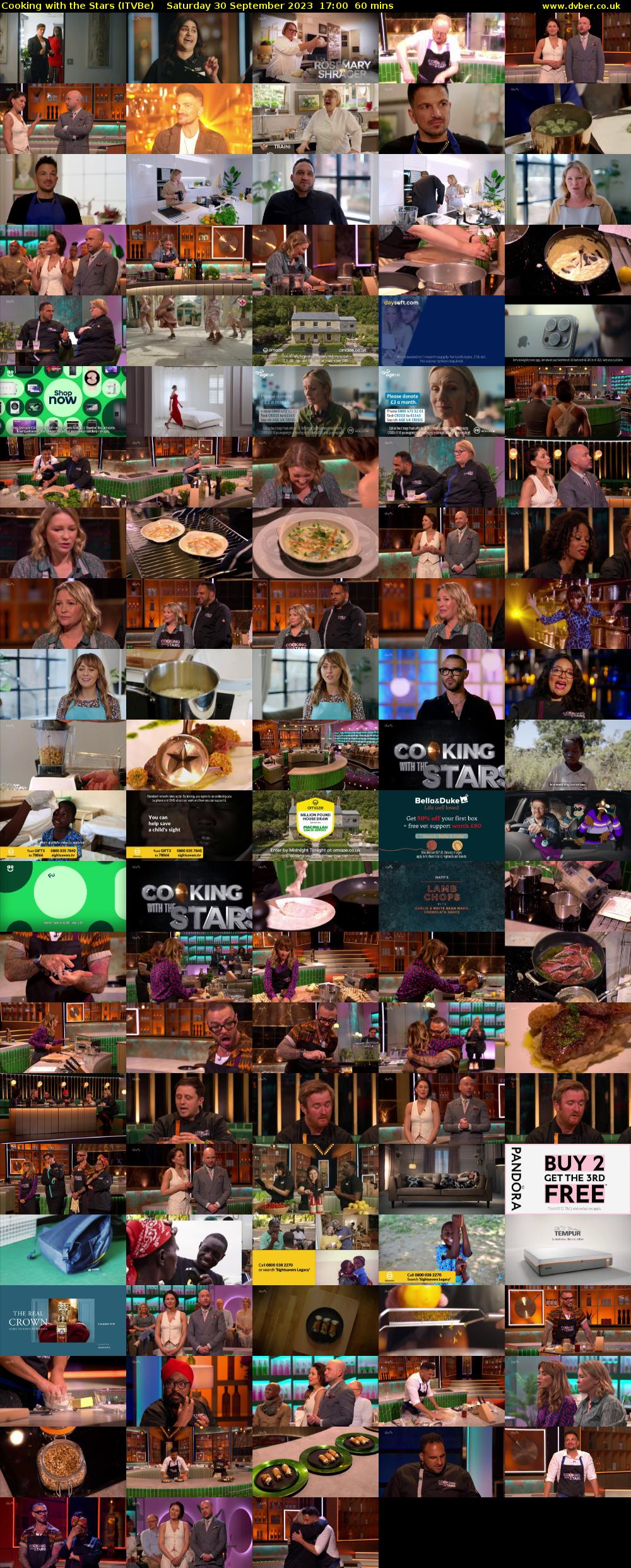 Cooking with the Stars (ITVBe) Saturday 30 September 2023 17:00 - 18:00