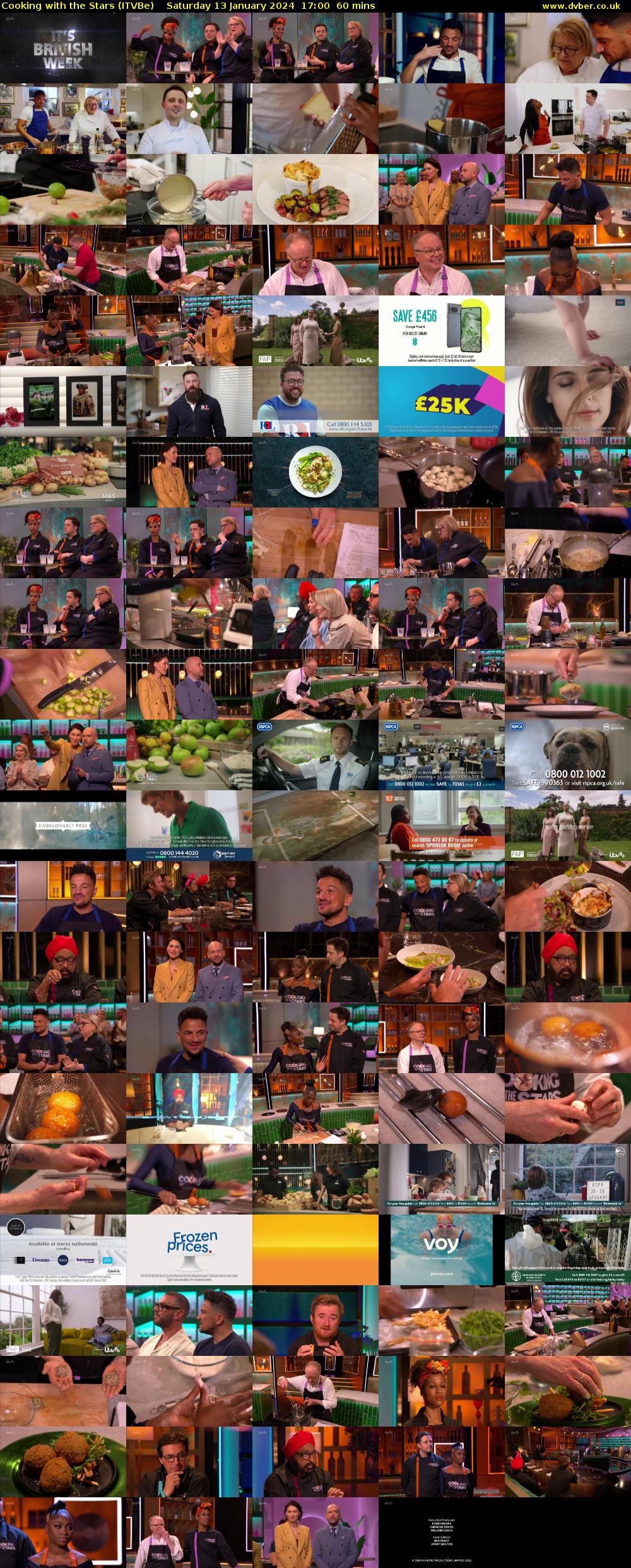 Cooking with the Stars (ITVBe) Saturday 13 January 2024 17:00 - 18:00