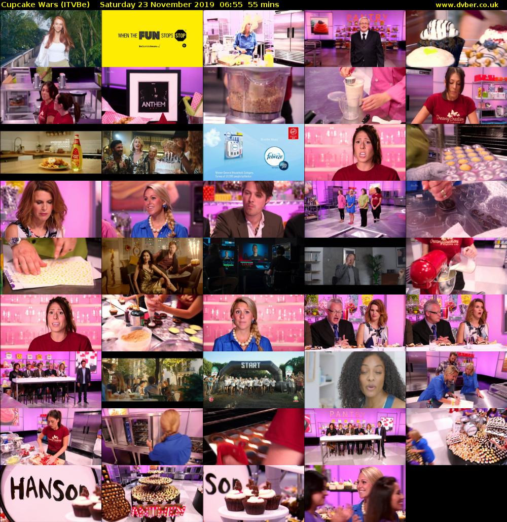 Cupcake Wars (ITVBe) Saturday 23 November 2019 06:55 - 07:50
