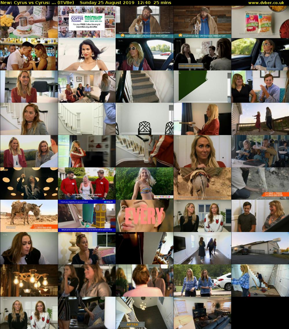 Cyrus vs Cyrus: ... (ITVBe) Sunday 25 August 2019 12:40 - 13:05