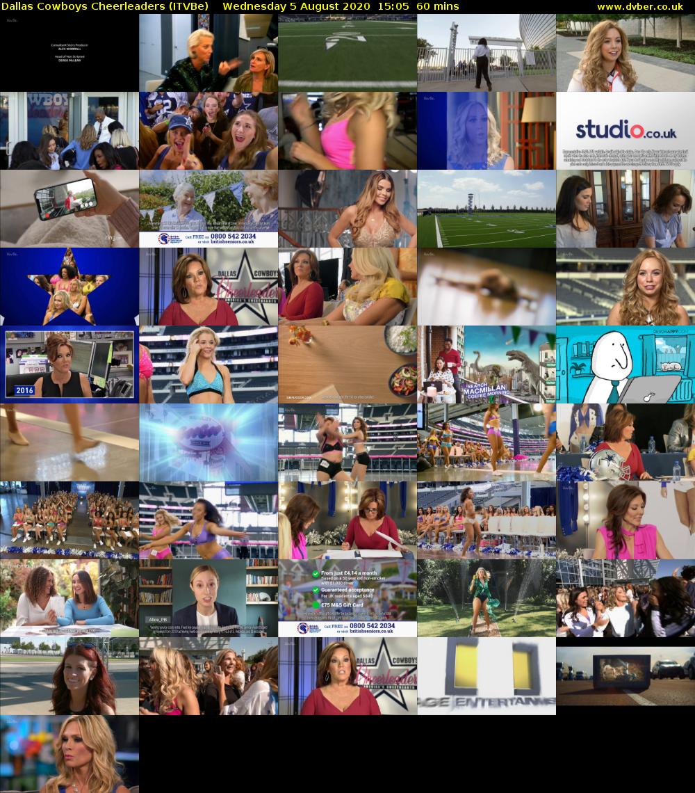 Dallas Cowboys Cheerleaders (ITVBe) Wednesday 5 August 2020 15:05 - 16:05