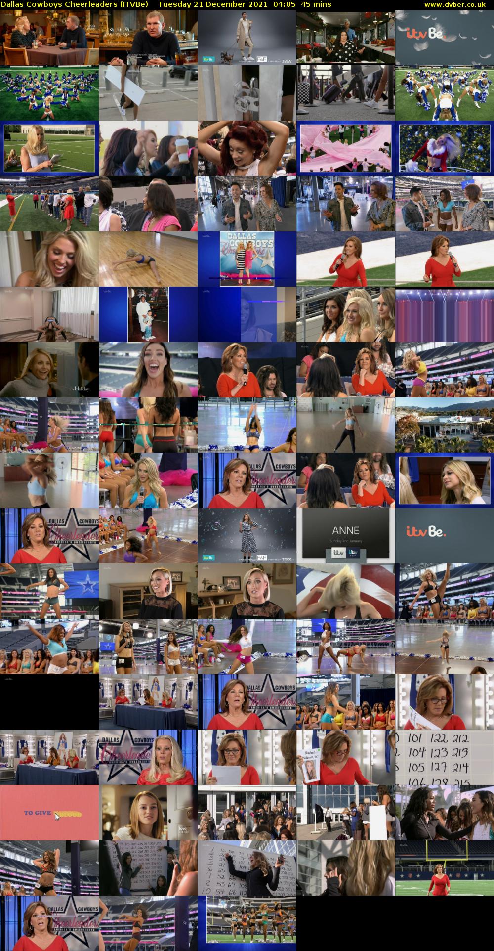 Dallas Cowboys Cheerleaders (ITVBe) Tuesday 21 December 2021 04:05 - 04:50
