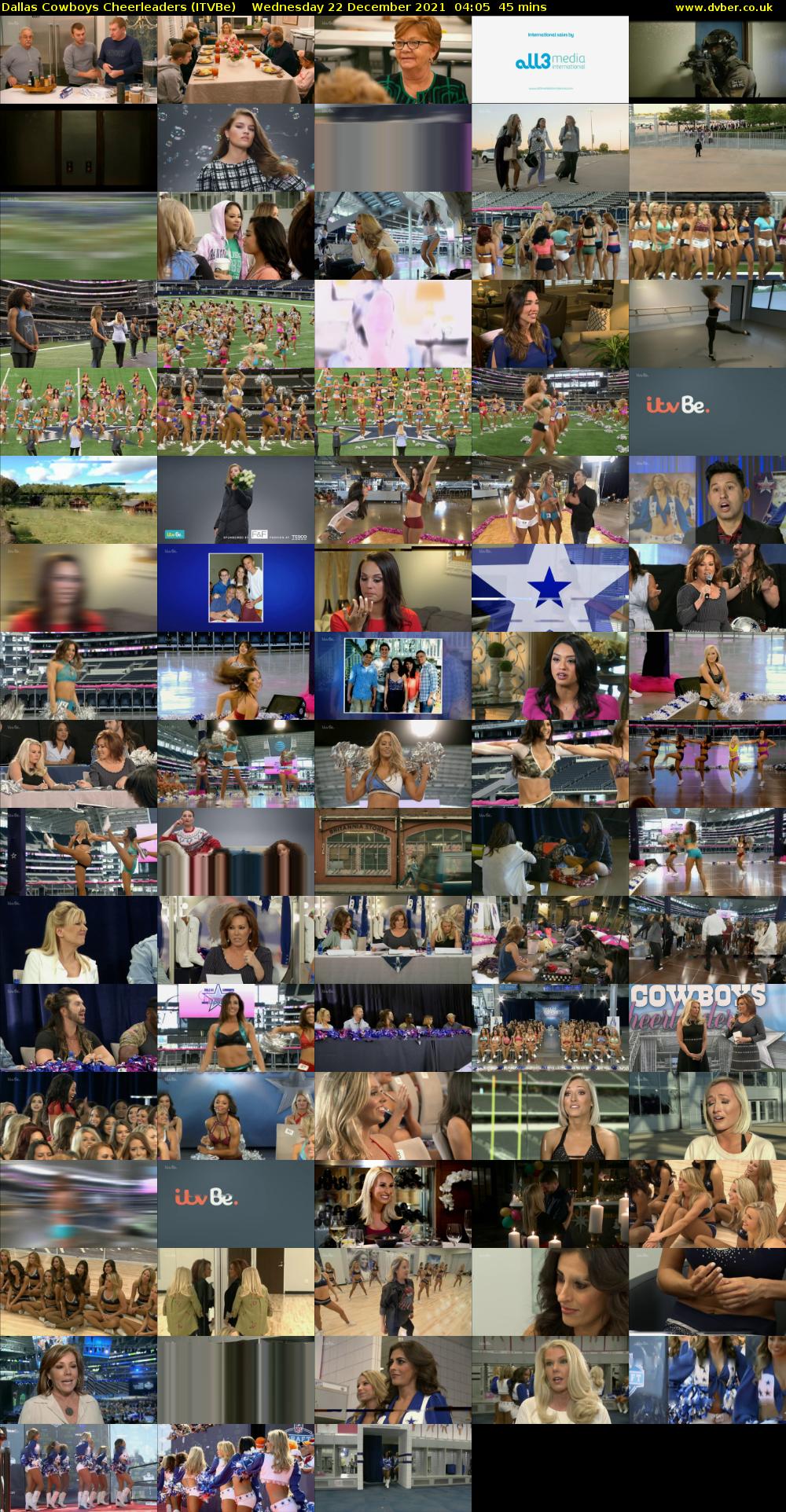 Dallas Cowboys Cheerleaders (ITVBe) Wednesday 22 December 2021 04:05 - 04:50