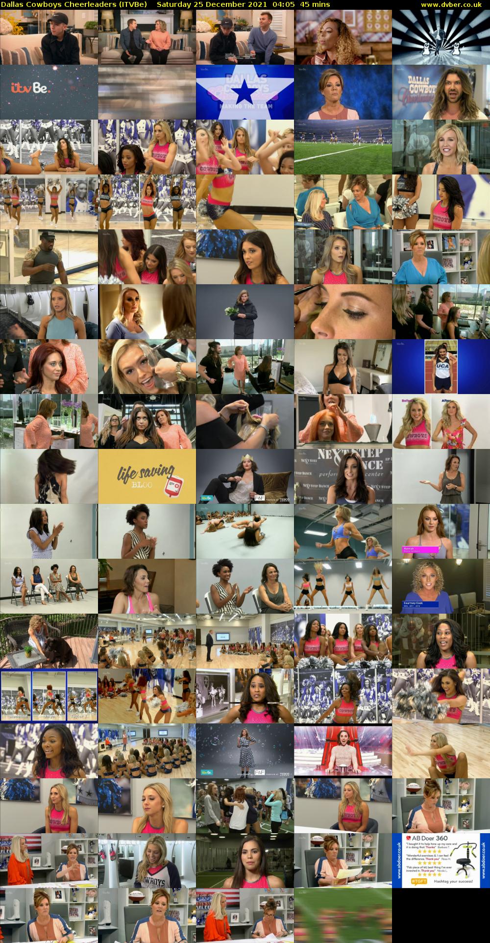 Dallas Cowboys Cheerleaders (ITVBe) Saturday 25 December 2021 04:05 - 04:50