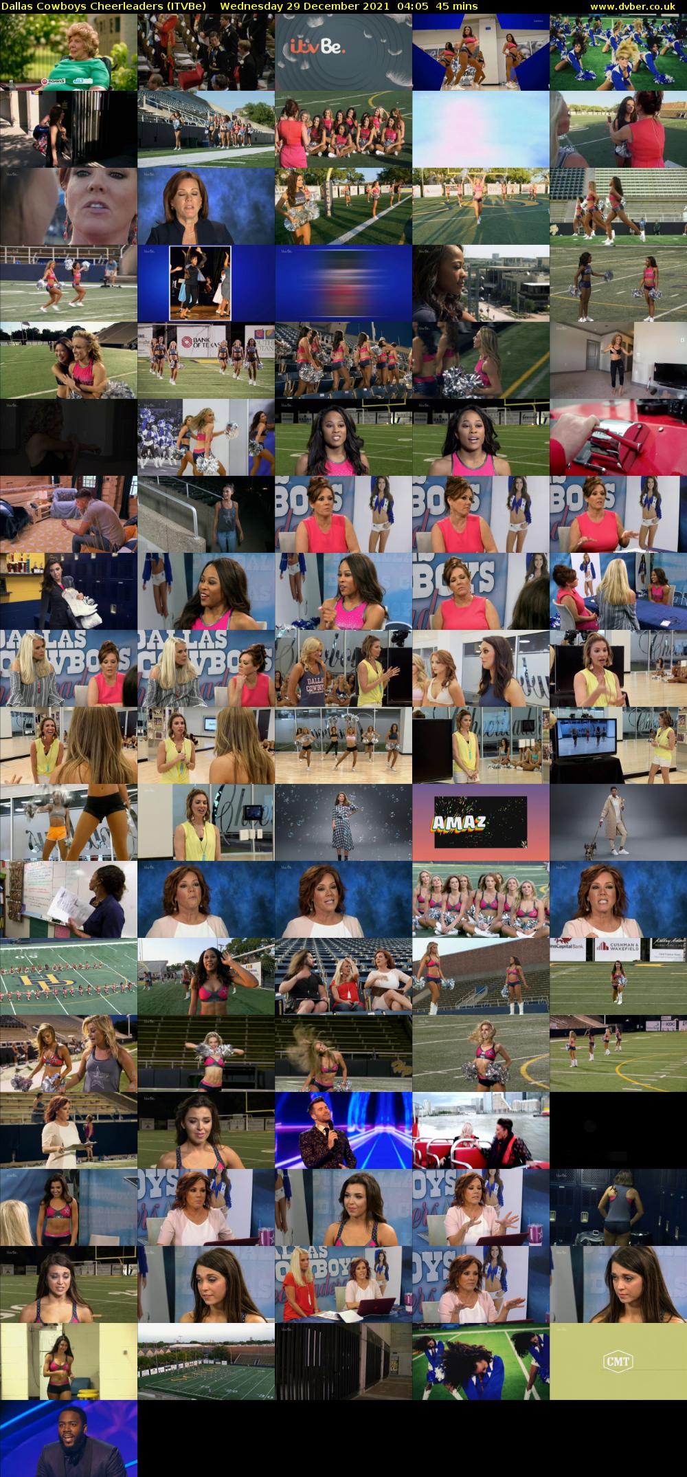 Dallas Cowboys Cheerleaders (ITVBe) Wednesday 29 December 2021 04:05 - 04:50