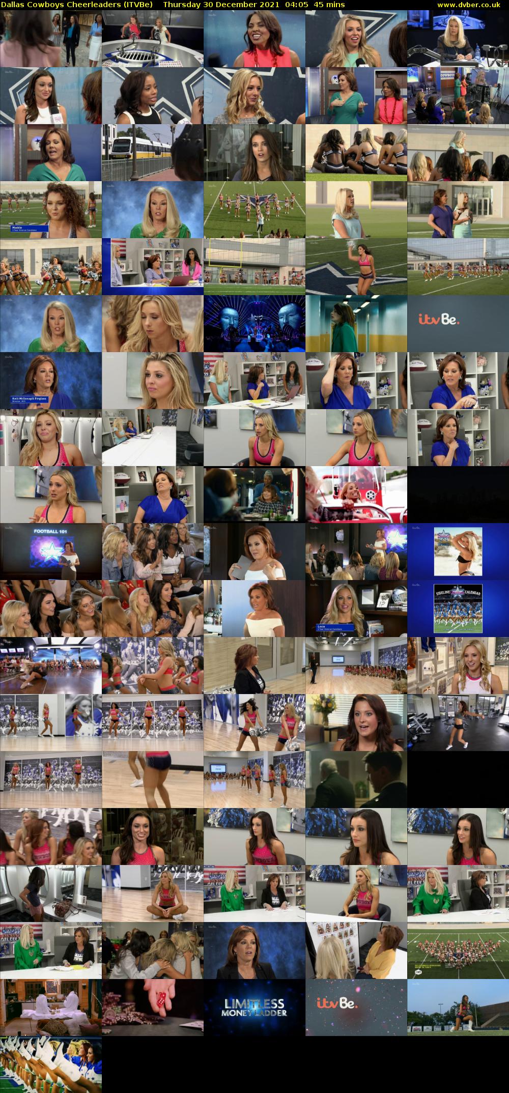 Dallas Cowboys Cheerleaders (ITVBe) Thursday 30 December 2021 04:05 - 04:50