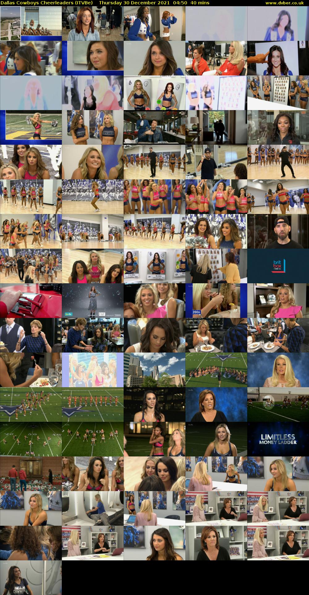 Dallas Cowboys Cheerleaders (ITVBe) Thursday 30 December 2021 04:50 - 05:30