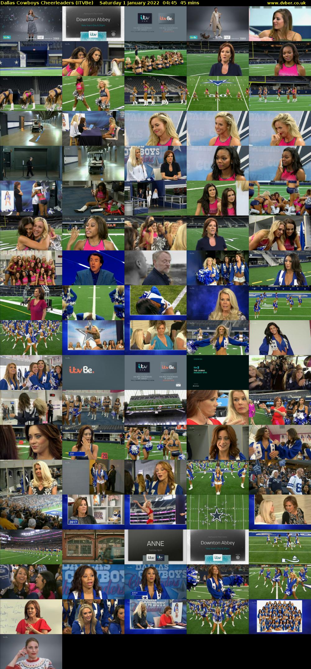 Dallas Cowboys Cheerleaders (ITVBe) Saturday 1 January 2022 04:45 - 05:30