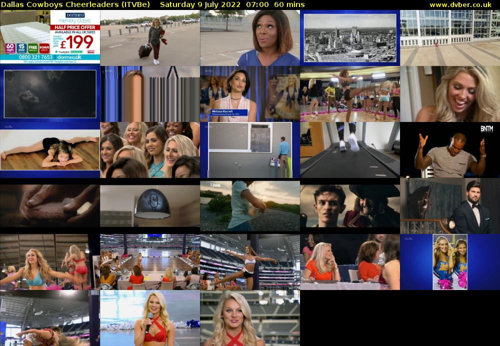 Dallas Cowboys Cheerleaders (ITVBe) Saturday 9 July 2022 07:00 - 08:00