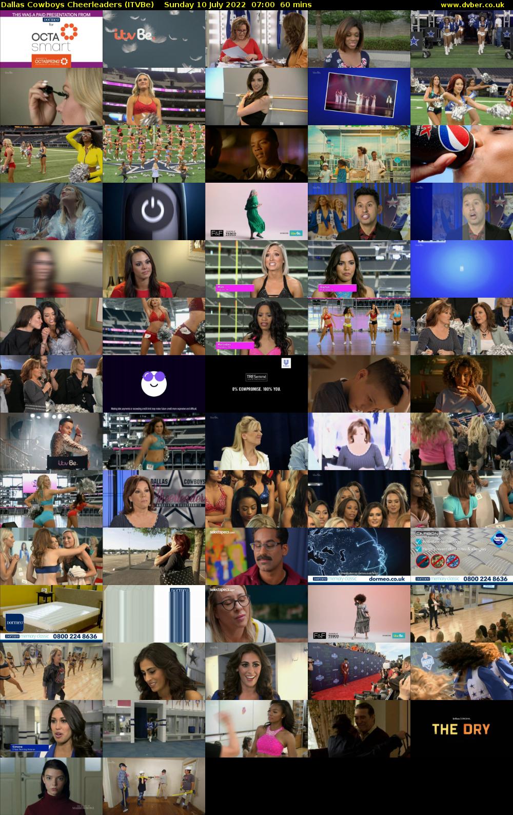 Dallas Cowboys Cheerleaders (ITVBe) Sunday 10 July 2022 07:00 - 08:00