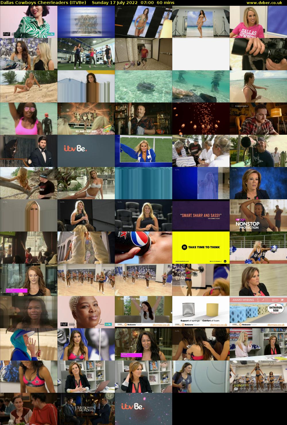 Dallas Cowboys Cheerleaders (ITVBe) Sunday 17 July 2022 07:00 - 08:00
