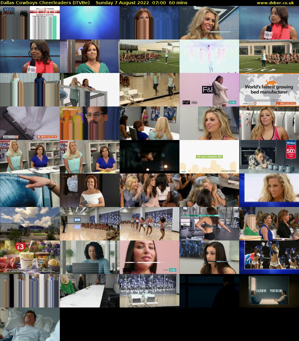 Dallas Cowboys Cheerleaders (ITVBe) Sunday 7 August 2022 07:00 - 08:00