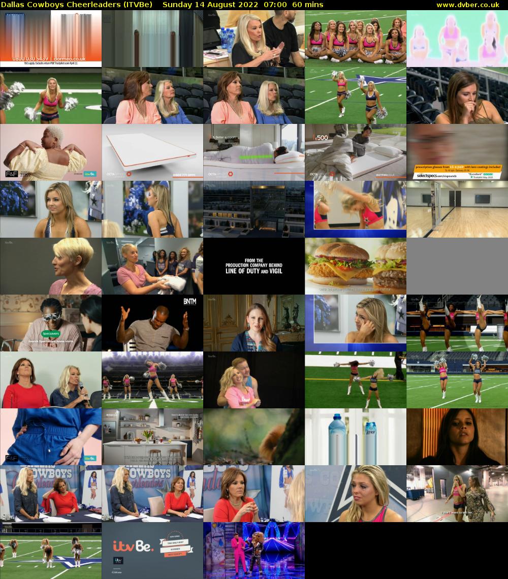Dallas Cowboys Cheerleaders (ITVBe) Sunday 14 August 2022 07:00 - 08:00
