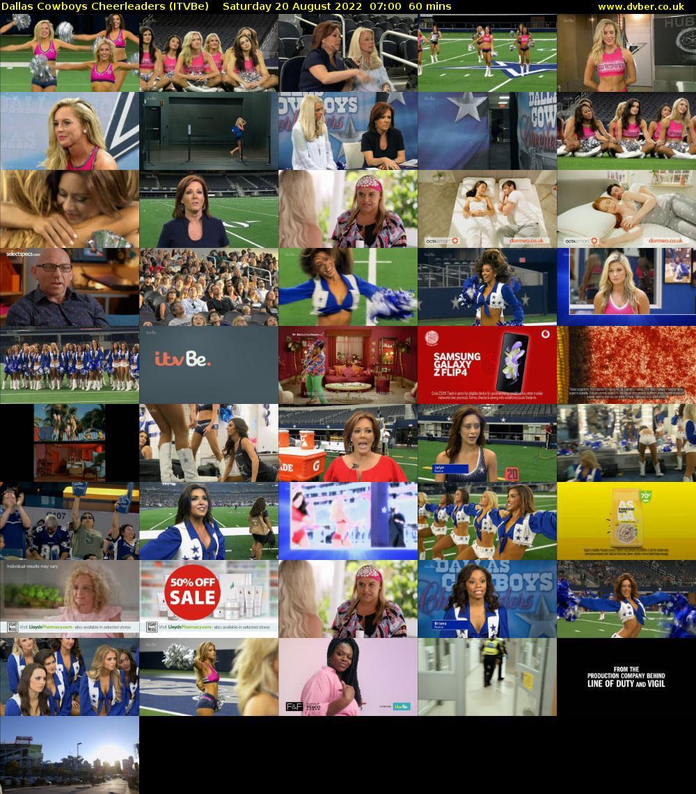 Dallas Cowboys Cheerleaders (ITVBe) Saturday 20 August 2022 07:00 - 08:00