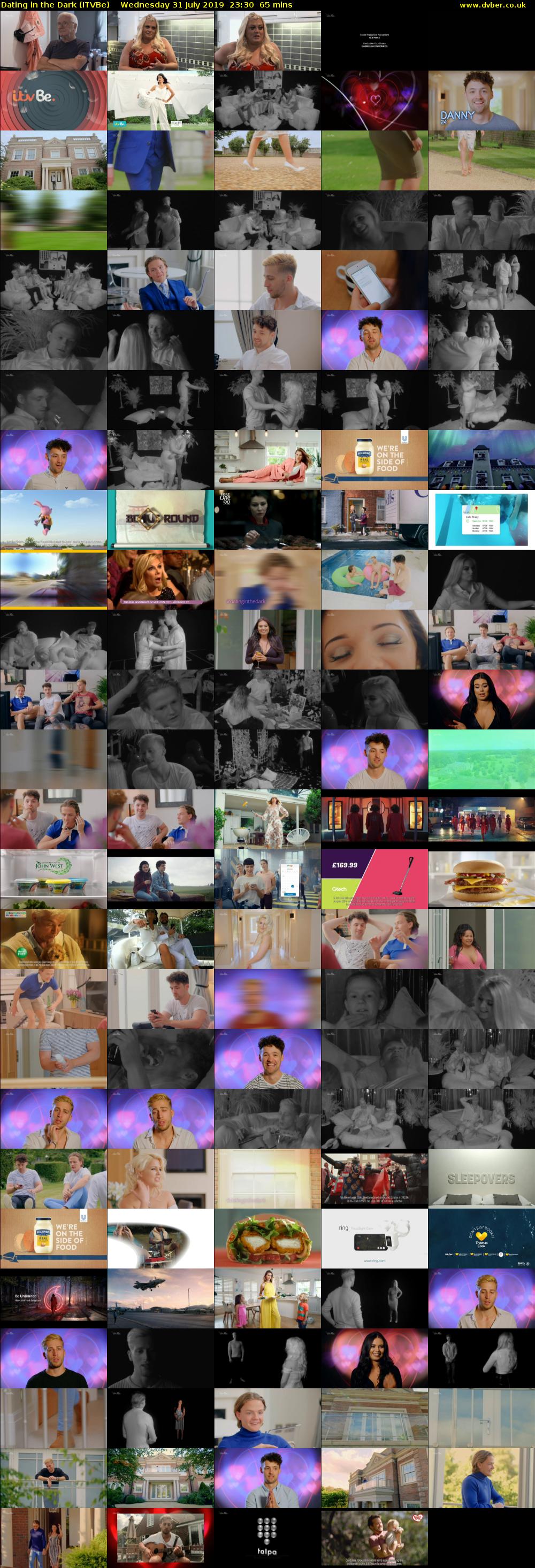 Dating in the Dark (ITVBe) Wednesday 31 July 2019 23:30 - 00:35